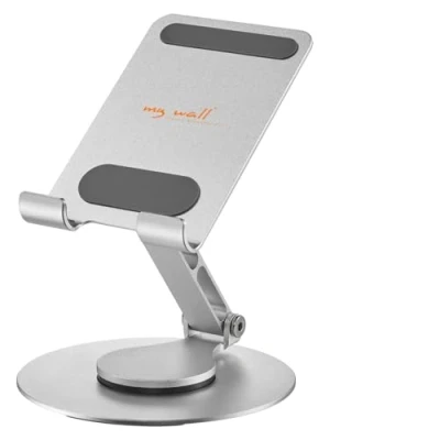 Abbildung von my wall Handy&amp;Tablet Ständer HT48L, Faltbare Aluminium Halterung, 360 drehbar, Handy individuell einstellbar, rutschfeste Pads, für Geräte bis zu 10 (25,4 cm)