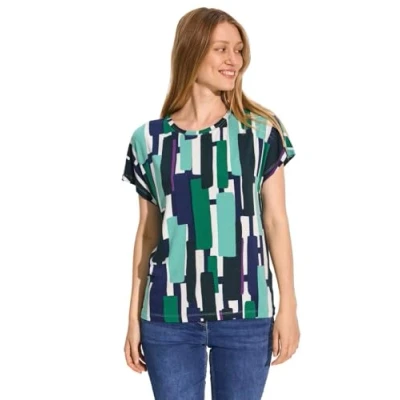 Abbildung von Street One Bedrucktes Tshirt print, Damen, Größe: Large, Grün
