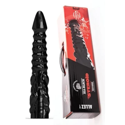 Abbildung von Dildo Steroid Allez 39,0x5,4 7,5cm, schwarz, realistisches Hautweiches Flexxx Material, Unisex