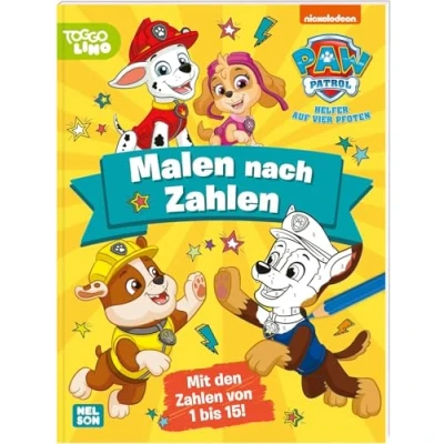 Abbildung von PAW Patrol Kindergartenheft: Malen nach Zahlen: Mehr als 40 Ausmalbilder mit den Zahlen 1 15 Für Kinder ab 3 Jahren