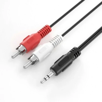 Abbildung von JAMEGA 3,5mm Klinke Stecker 2x Cinch Stereo Audio AUX auf RCA Kopfhörer Kabel, CINCH, (200 cm)