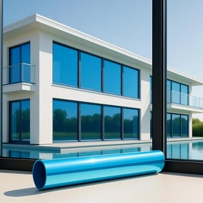 Abbildung von MARAPON® Spiegelfolie Fenster Sichtschutz [90x200 cm] Fensterfolie Sonnenschutz außen ohne Rückstände Sonnenschutzfolie Dachfenster verdunkeln