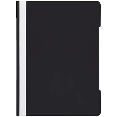 Abbildung von Conipa® 25 x Schnellhefter Schwarz DIN A4 (Set) mit Beschriftungsfeld PP Kunststoff (Plastik) Hefter &amp; Mappe für Schule Büro (stabil) Heft Mappen Organisation (PVC frei) transparentes Deckblatt
