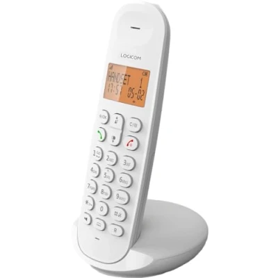 Abbildung von Logicom ILOA 150 Schnurloses Festnetztelefon ohne Anrufbeantworter Solo analoge und dect Telefone Weiß