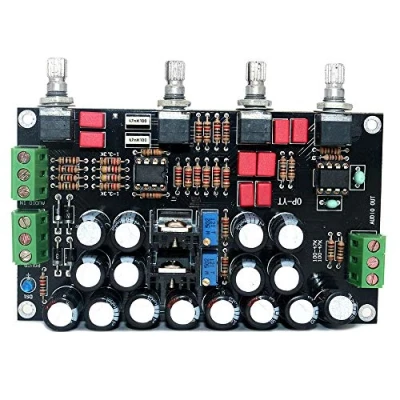 Abbildung von DollaTek HiFi Verstärker Audio OPA2604 + AD827 OPAMP 5532 LM337 LM317 Vorverstärker Lautstärkeregler