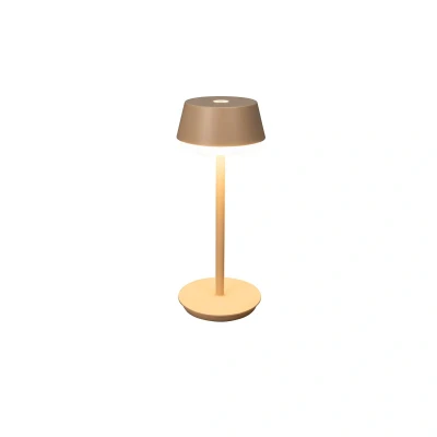 Abbildung von Konstsmide LED Tischleuchte Lyon sandfarben Indoor/Outdoor 12 x 30 cm 7830 330