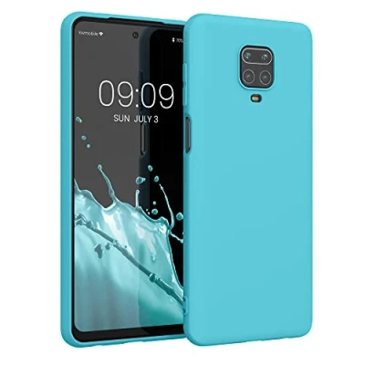 Abbildung von kwmobile Hülle kompatibel mit Xiaomi Redmi Note 9S / 9 Pro Max weiches TPU Silikon Case Cover geeignet für kabelloses Laden Cool Glacier