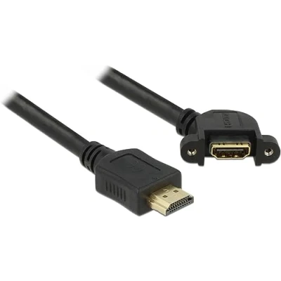 Abbildung von Delock 85467 0.5m HDMI Type A (Standard) Schwarz Kabel,