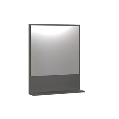 Abbildung von trendteam smart living PureBliss Wandspiegel Anthrazit (BxHxT) 60 x 74 14 cm Badezimmerspiegel mit Ablagefläche