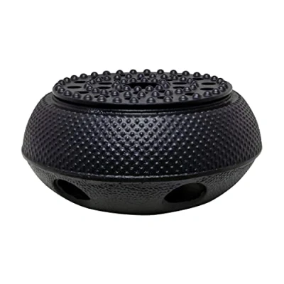 Abbildung von Spetebo Teestövchen Stövchen aus Gusseisen schwarz Ø 13,5 cm, Japanischer Teewärmer für Kannen und Tassen