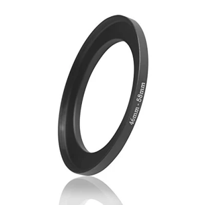 Abbildung von Ares Foto® Step Up Filteradapter Adapter Ring. CNC gefrästes Aluminium. Kompatibel mit Objektiven Aller Hersteller: Canon Sony Nikon Fujifilm Olympus Pentax Leica Tamron Sigma (46mm 58mm)
