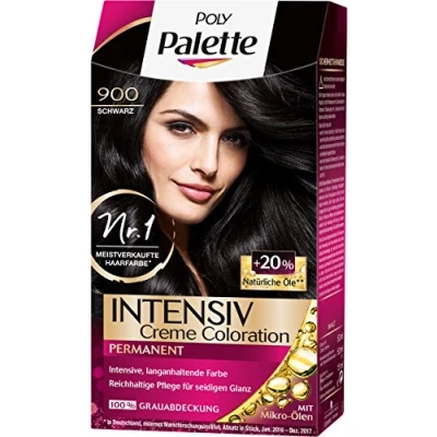 Abbildung von Poly Palette Intensiv Creme Coloration, 900 Schwarz Stufe 3, 3er Pack (3 x 115 ml)