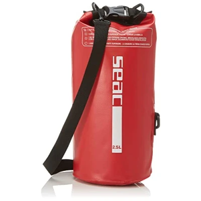 Abbildung von Seac Dry Bag, Wasserdichte Tasche Ideal für Tauchen, Bootfahren und Reisen, 2,5 lt, rot