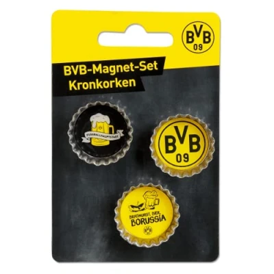 Abbildung von Borussia Dortmund Unisex Erwachsene Magnet Set Kronkorken, Mehrfarbig, One Size