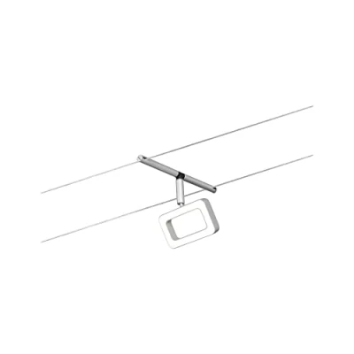 Abbildung von Paulmann 94482 LED Seilsytem Frame Einzelspot incl. 1x4,8 W Warmweiß Chrom matt, Kunststoff, Metall Beleuchtungssystem 3000 K
