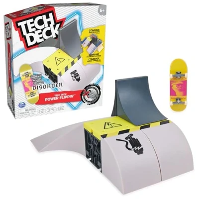 Abbildung von Tech Deck X Connect Starter Set Power Flippin&#039; Rampenset mit authentischem Fingerboard und Zubehör