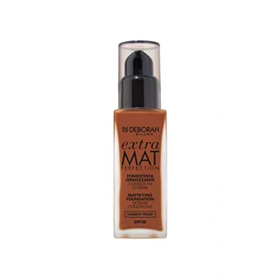 Abbildung von Deborah Foundation Extra Mat Perfection N.06 Caramel Finish Matt, Textur No Transfer und Humidity Proof, SPF20 30 ml