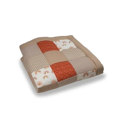 Abbildung von ULLENBOOM Krabbeldecke für Baby mit Personalisierung, 100% OEKO TEX Materialien, Regenbogen 140x140 cm Babydecke Namen und Datum, ideal als Spieldecke personalisiertes Geschenk zur Geburt