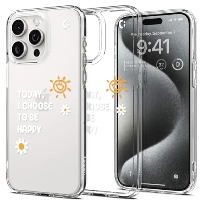 Abbildung von Spigen für iPhone 15 Pro Ultra Hybrid Hülle [Anti Yellowing] Case Handyhülle Schutzhülle Cover Transparent Durchsichtig Dünn Slim Sunny
