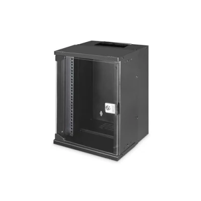 Abbildung von DIGITUS Netzwerk Schrank 10 Zoll 9HE Wandmontage unmontiert HxBxT 457x316x298mm Traglast 30 kg Nutztiefe 254mm IP20 Schutzklasse Schwarz