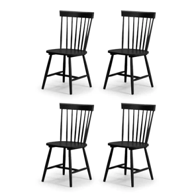 Abbildung von Julian Bowen 4er Set Torino Stühle, Schwarz