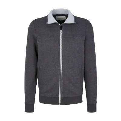 Abbildung von TOM Tailor Sweatjacke, Herren, Größe: Small, Dark grey melange