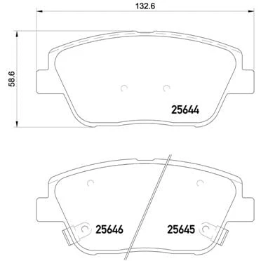 Abbildung von BREMBO P 30 066 Bremsbelagsatz mit akustischer Verschleißwarnung Zubehör KIA: Optima / K5, HYUNDAI: SONATA 6, Grandeur