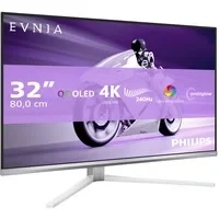 Abbildung von Philips Evnia 32M2N8900 32 Zoll UHD OLED Gaming Monitor, 240 Hz, 0.03 ms, HDR400, FreeSync Prem. Pro, G Sync comp. (3840x2160, 2X HDMI 2.1, 1x DP 1.4, USB C (65W PD), Hub) Weiss