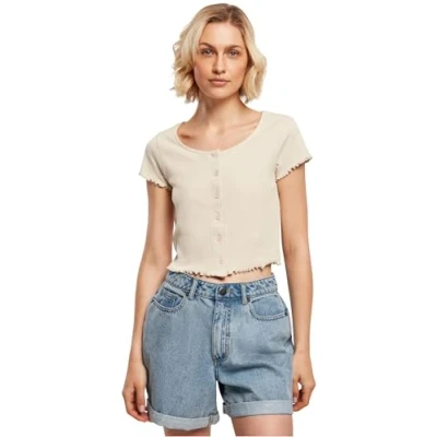 Abbildung von Urban Classics Cropped Strickjacke, Damen, Größe: XL, Softseagrass