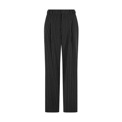 Abbildung von Urban Classics Stripe WIDE LEG Stoffhose, Damen, Größe: XL, Darkgrey white