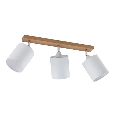 Abbildung von Lindby Deckenstrahler Imarin, 56 cm, 3 flammig, weiß, Holz