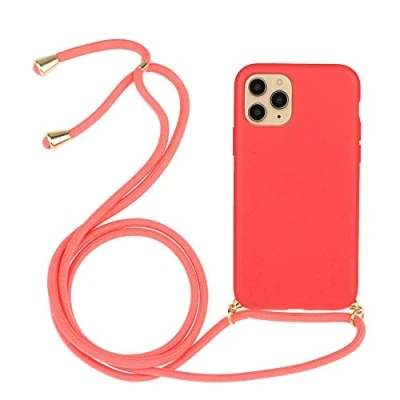 Abbildung von CoverKingz Handykette kompatibel mit iPhone 13 Handyhülle Case Handyschutzhülle Silikonhülle Cover Handy Hülle zum Umhängen Rot
