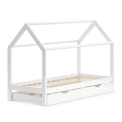 Abbildung von VitaliSpa Hausbett Wiki, Weiß, 90x200 cm mit Gästebett
