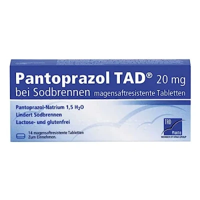Abbildung von Pantoprazol TAD 20 mg magensaftresistente Tabletten 14 St