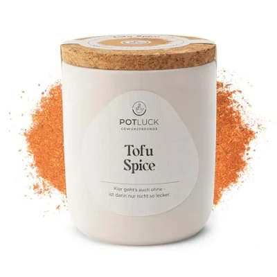Abbildung von POTLUCK Tofu Spice Gewürzmischung im Keramiktopf 80g Vegan, glutenfrei und mit natürlichen Inhaltsstoffen