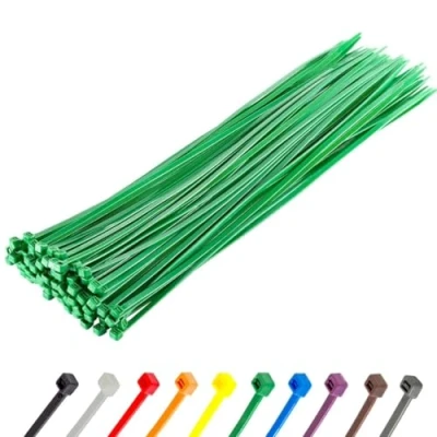 Abbildung von Gocableties Kabelbinder 100 Stück Grün, 450 mm x 9,0 mit 79,4 kg Zugfestigkeit, extra starkes, UV Beständig Set