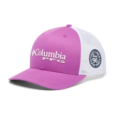 Abbildung von Columbia Unisex Erwachsene PFG Logo Mesh Snap Back Cap, Leuchtender Lavendel, One Size