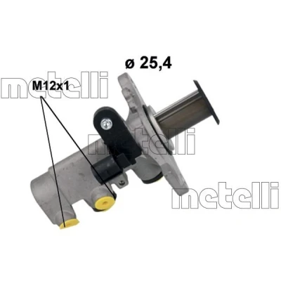 Abbildung von METELLI 05 1283 Hauptbremszylinder 28,60mm Aluminium FORD: Transit Mk7 Kastenwagen, Bus