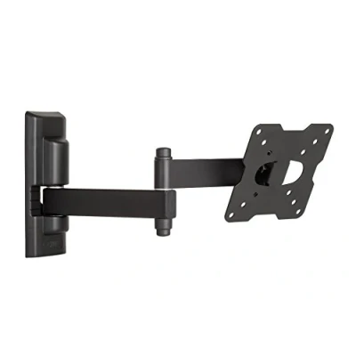 Abbildung von Meliconi CME EDR100, TV Wandhalterung mit Doppelarm, Neigbare Halterung, Flachbildschirmhalterung von 14&quot; bis 25&quot;, VESA 50 75 100x100, Belastbarkeit 17 Kg, Schwarz
