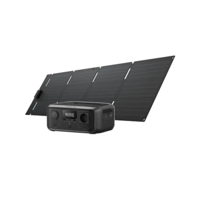 Abbildung von ECOFLOW RIVER 3 Tragbare Powerstation mit 60W Solarpanel Powerstation, 245Wh LFP Batterie, bis zu 600W, GaN verdoppelt Laufzeit