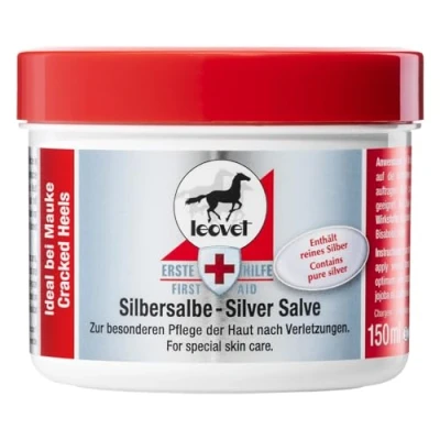Abbildung von RL24 leovet Silbersalbe Pferdesalbe mit Silber, Panthenol &amp; Zink antiseptischer Pferdebalsam Salbe hochwertigen Pflanzenölen Haut Hufpflege Wundsalbe ideal bei Mauke 1 x 150 ml