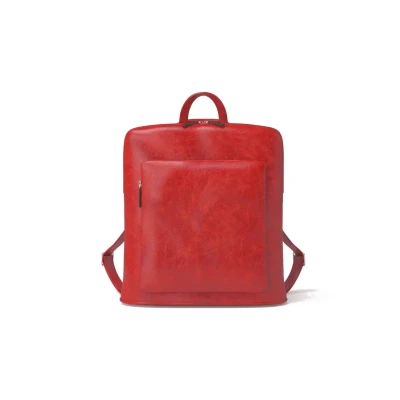 Abbildung von Kmisso Eleganter Damen Veganer Kunstleder Rucksack 30605 Rot
