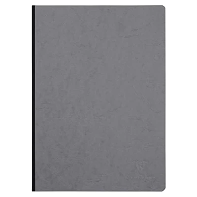Abbildung von Clairefontaine 791425C AgeBag Notizbuch (DIN A4, 21 x 29,7 cm, 96 Blatt, kariert, bedruckten Vorsatublättern) 1 Stück grau