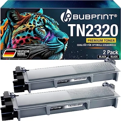 Abbildung von Bubprint 2320 2 Toner kompatibel als Ersatz für Brother TN TN2320 MFC L2700DW L2700DN HL L2340DW DCP L2500D L2300D L2740DW L2720DW L2520DW L2365DW L2560DW Schwarz