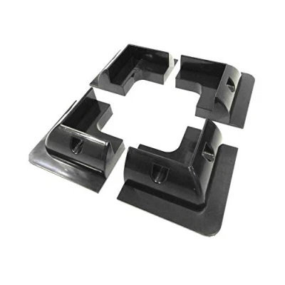 Abbildung von enjoy solar ABS 4 Stück Halteecke Haltespoiler Solarmodulhalterung in Schwarz, ideal für Wohnmobile Caraven Boot