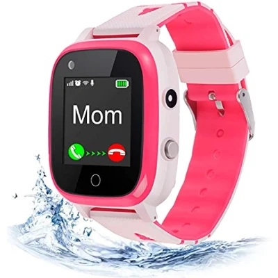 Abbildung von 4G Kinder Smartwatch IP67 wasserdichte Kinderuhr mit GPS Position,Kamera,SOS,Anruf,Schrittzähler,Touchscreen,Video Chat Smart Watch für Jungen und Mädchen (Pink T5)