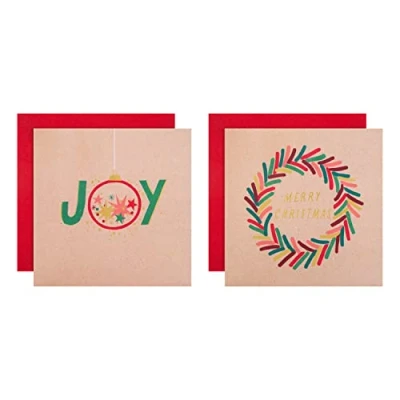 Abbildung von Hallmark Weihnachtskarten für wohltätige Zwecke, in 2 festlichen Designs, 16 Stück