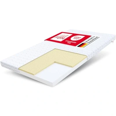 Abbildung von FDM Baby Classic Schaumstoffmatratze 70 x 140 cm Latex Matratze Babymatratze Härtegrade H2/H3 (Mittelweich/Mittelhart) 8 Höhe Zweiseitig Abnehmbarer Bezug Waschbar
