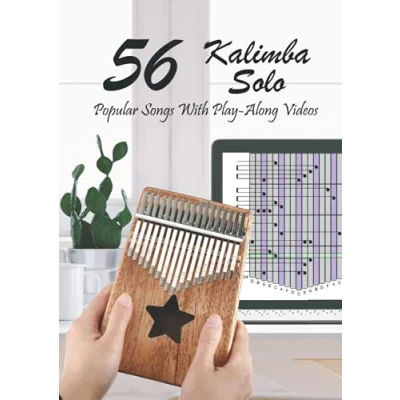 Abbildung von Kalimba Solo 56 Popular Songs With Play Along Videos For 17 Key Thumb Piano The Complete Music Book Beginners, Children and Professionals