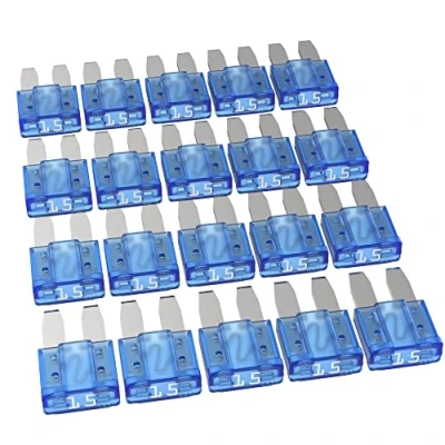 Abbildung von AUPROTEC Micro 2 Kfz Sicherungen Flachstecksicherungen MikrOTO II 5A 30A Auswahl: 15A Ampere blau, 20 Stück